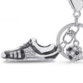 Crystal Football Soccer Shoes Rhinestone Keychains