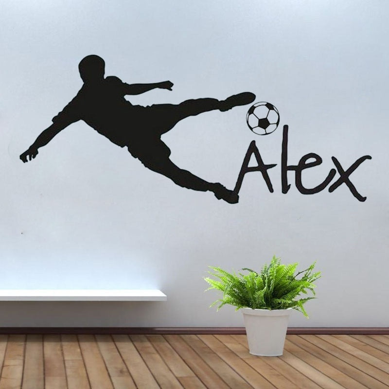 Personalized Name Vinyl Soccer Wall Decal