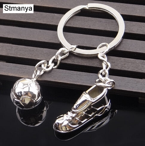 Metal Football & Cleats Keychain