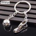 Metal Football & Cleats Keychain