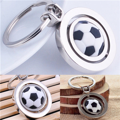 Sports Rotating Soccer Ball Soccer Keychain